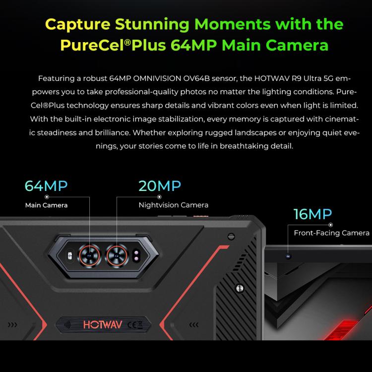 แท็บเล็ตกันกระแทก HOTWAV Tab R9 Ultra IP68/IP69K, 8GB+512GB, 11 นิ้ว Android 15 Unisoc T8200 Octa Core 5G, เวอร์ชันทั่วโลกพร้อม Google Play, ปลั๊ก EU, Tab R9 Ultra