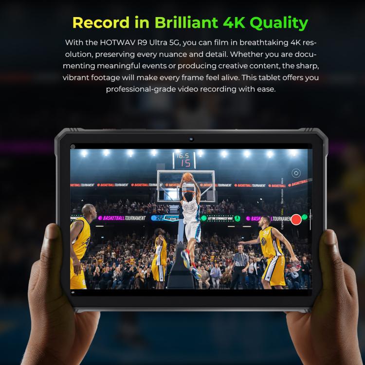 แท็บเล็ตกันกระแทก HOTWAV Tab R9 Ultra IP68/IP69K, 8GB+512GB, 11 นิ้ว Android 15 Unisoc T8200 Octa Core 5G, เวอร์ชันทั่วโลกพร้อม Google Play, ปลั๊ก EU, Tab R9 Ultra