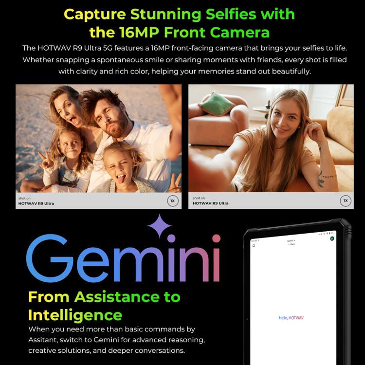 แท็บเล็ตกันกระแทก HOTWAV Tab R9 Ultra IP68/IP69K, 8GB+512GB, 11 นิ้ว Android 15 Unisoc T8200 Octa Core 5G, เวอร์ชันทั่วโลกพร้อม Google Play, ปลั๊ก EU, Tab R9 Ultra