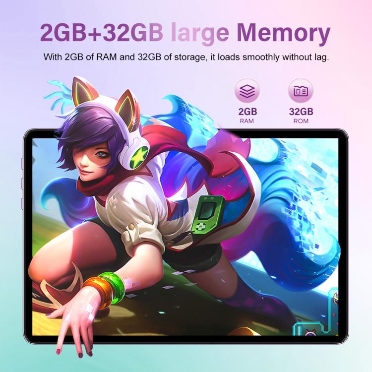 Pad 9 Ultra แท็บเล็ตโทรศัพท์ 3G 10.1 นิ้ว, 2GB+32GB, Android 10 MTK6737 Quad Core, ปลั๊ก US, ปลั๊ก US