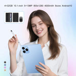 ชุดแท็บเล็ต Pad 8 Pro ขนาด 10.1 นิ้ว 4G LTE, 4GB+32GB, Android 10 MT6755 Octa Core พร้อมคีย์บอร์ด / เมาส์ / เคสหนัง ปลั๊ก US ปลั๊ก US