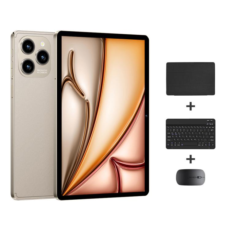 ชุดแท็บเล็ต Pad 8 Pro ขนาด 10.1 นิ้ว 4G LTE, 4GB+32GB, Android 10 MT6755 Octa Core พร้อมคีย์บอร์ด / เมาส์ / เคสหนัง ปลั๊ก EU ปลั๊ก EU