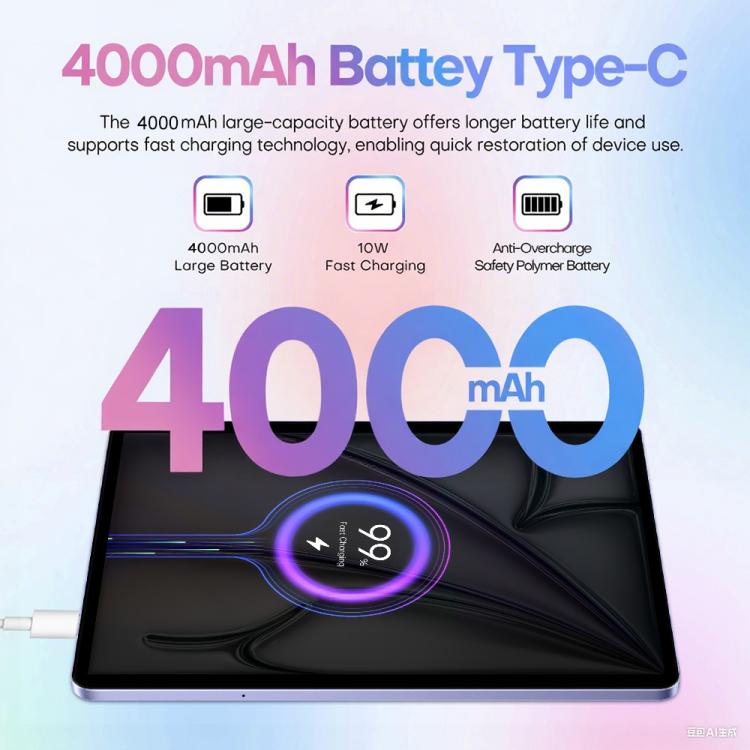 ชุดแท็บเล็ต Pad 8 Pro ขนาด 10.1 นิ้ว 4G LTE, 4GB+32GB, Android 10 MT6755 Octa Core พร้อมคีย์บอร์ด / เมาส์ / เคสหนัง ปลั๊ก UK ปลั๊ก UK