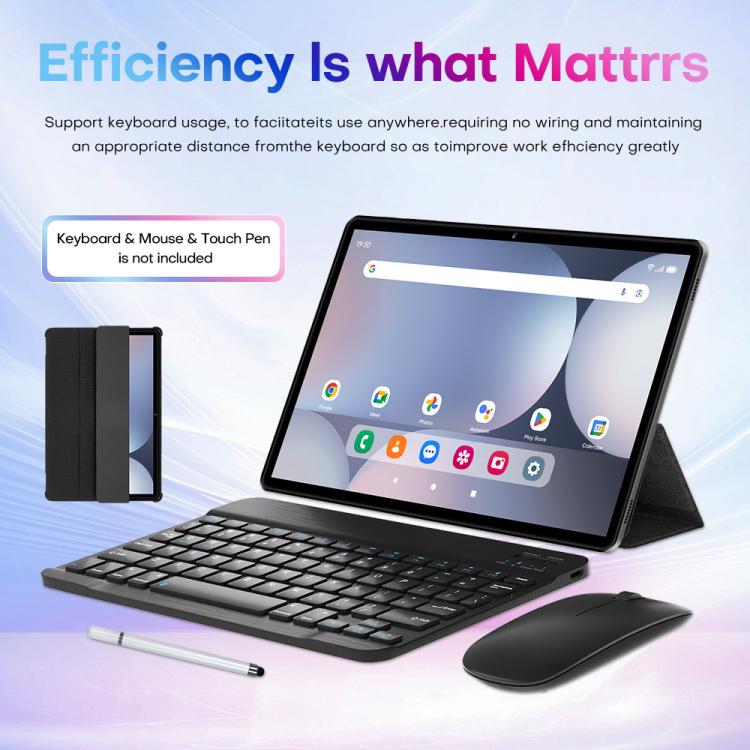 ชุดแท็บเล็ต Pad 9 Pro ขนาด 10.1 นิ้ว 4G LTE, 4GB+32GB, Android 10 MT6755 Octa Core พร้อมคีย์บอร์ด / เมาส์ / เคสหนัง ปลั๊ก EU ปลั๊ก EU
