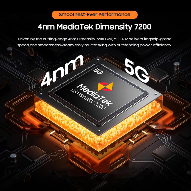 แท็บเล็ตพีซี Blackview MEGA 12, 12GB+256GB, 12.2 นิ้ว Android 16 MediaTek Dimensity 7200 Octa Core, เครือข่าย 5G, เวอร์ชันทั่วโลกพร้อม Google Play