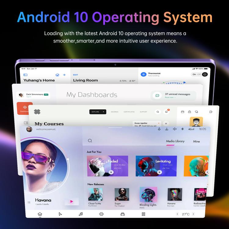 แท็บเล็ตพีซี Pad 16 Pro 10.1 นิ้ว 4G LTE, 4GB+32GB, Android 10 MTK6755 Octa Core, ปลั๊ก UK