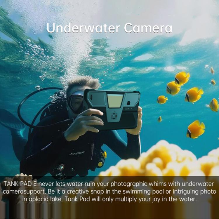 Unihertz 8849 Tank Pad E แท็บเล็ตและโปรเจคเตอร์กันกระแทก, 12GB+512GB, 10.95 นิ้ว Android 14 MT6789 Octa Core เครือข่าย 4G, ปลั๊ก EU, Tank Pad E เครือข่าย 4G