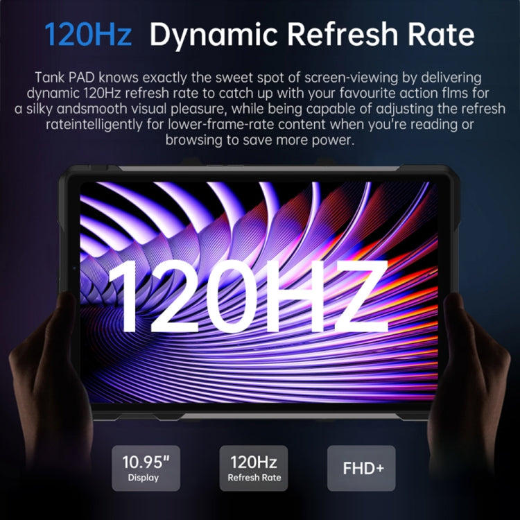 แท็บเล็ตและโปรเจคเตอร์กันกระแทก Unihertz 8849 Tank Pad, 16GB+512GB, 10.95 นิ้ว Android 14 Dimensity 8200 Octa Core 5G Network, ปลั๊ก EU, Tank Pad 5G Network