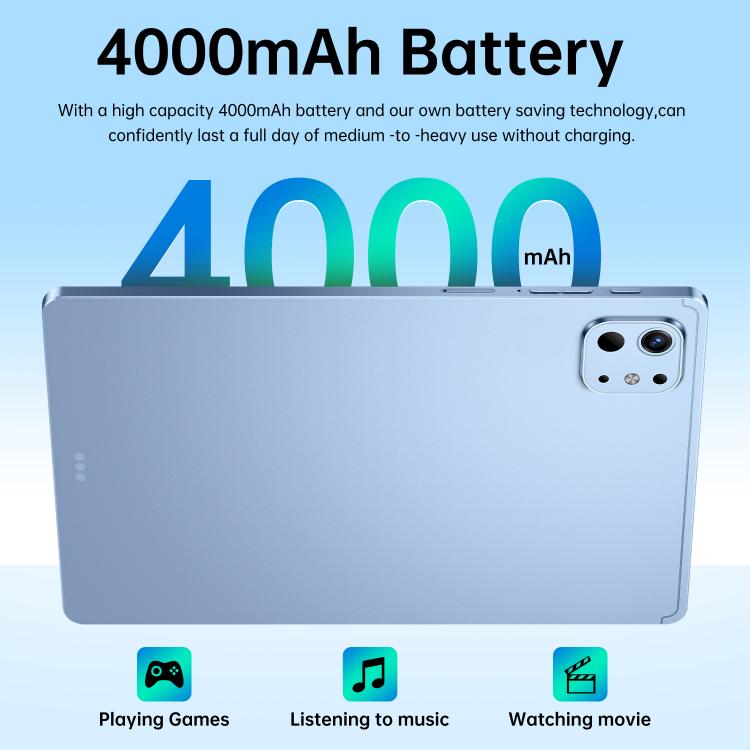 แท็บเล็ต Pro 13 10.1 นิ้ว 4G LTE, 4GB+32GB, Android 10 MTK6755 Octa Core, ปลั๊ก EU, ปลั๊ก EU