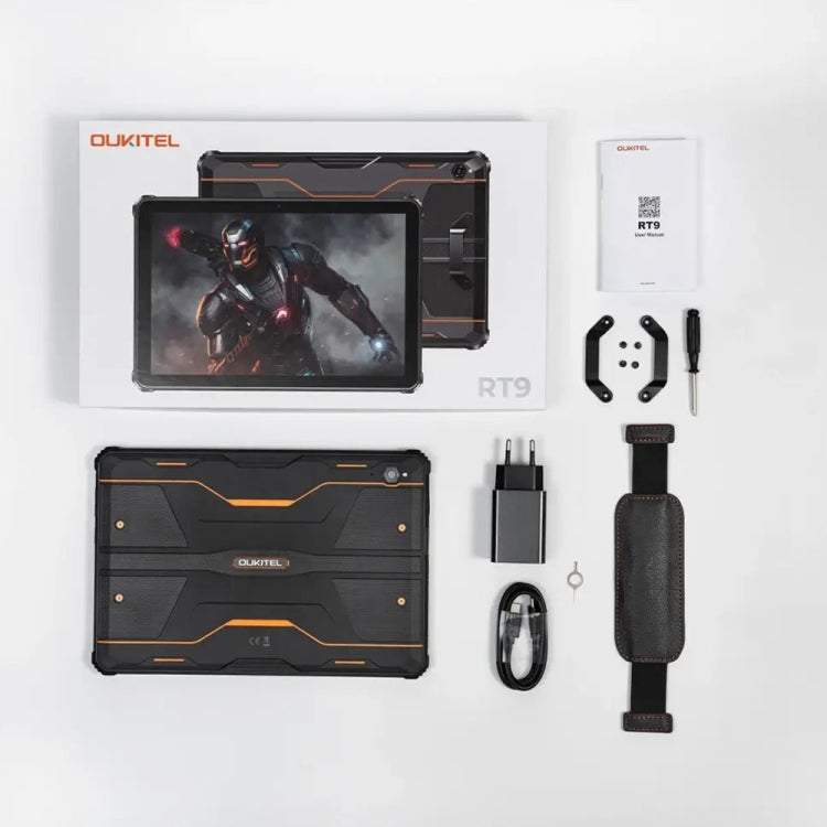 แท็บเล็ตกันกระแทก OUKITEL RT9 4G Network IP68/IP69K, 6GB+256GB, 11 นิ้ว Android 14 Unisoc T606 Octa-Core รองรับซิมคู่, ปลั๊ก EU, RT9 6GB+256GB