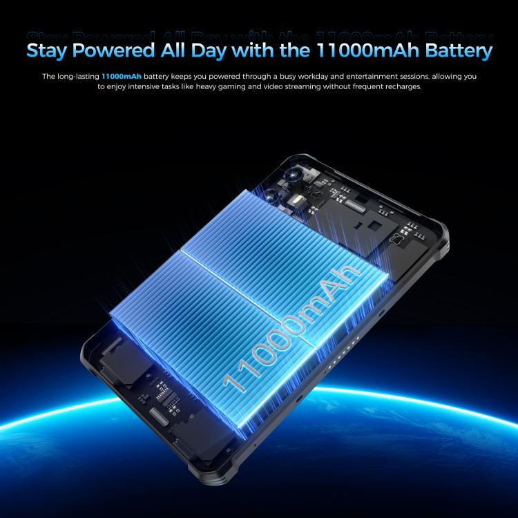 แท็บเล็ตกันกระแทก OUKITEL RT3 Plus 4G Network IP68/IP69K, 4GB+128GB, หน้าจอ 8.0 นิ้ว Android 15 MediaTek G81 Octa-Core รองรับซิมคู่, ปลั๊ก EU, RT3 Plus 4GB+128GB