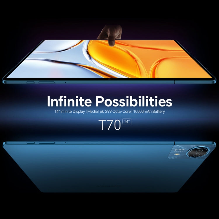 Teclast T70 แท็บเล็ต 4G LTE, 8GB+256GB, 14 นิ้ว Android 14 MediaTek Helio G99 Octa Core, รองรับซิมคู่, T70
