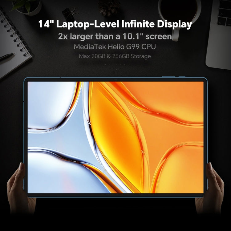 Teclast T70 แท็บเล็ต 4G LTE, 8GB+256GB, 14 นิ้ว Android 14 MediaTek Helio G99 Octa Core, รองรับซิมคู่, T70
