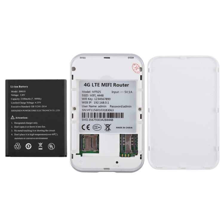 เราเตอร์ไร้สายความเร็วสูง 4G LTE รุ่น MF925 รองรับการ์ด TF (สูงสุด 32GB), รุ่น MF925