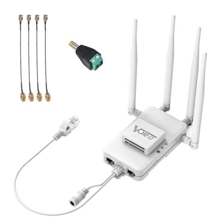 VONETS VAR1200-H 1200Mbps สะพานไร้สายเสาอากาศภายนอก ไวไฟสองย่านความถี่ รีพีตเตอร์, พร้อมเสาอากาศ 4 ตัว + ชุดอะแดปเตอร์ DC, VAR1200-H พร้อมเสาอากาศ 4 ตัว + ชุดอะแดปเตอร์ DC