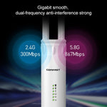 COMFAST CF-EW74 เราเตอร์รีพีตเตอร์ไร้สายกันน้ำกลางแจ้ง 1200Mbps ขยายสัญญาณความถี่คู่ พร้อมเสาอากาศ 2 ต้น รุ่น CF-EW74