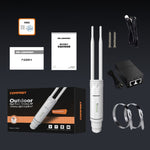 COMFAST CF-EW74 เราเตอร์รีพีตเตอร์ไร้สายกันน้ำกลางแจ้ง 1200Mbps ขยายสัญญาณความถี่คู่ พร้อมเสาอากาศ 2 ต้น รุ่น CF-EW74