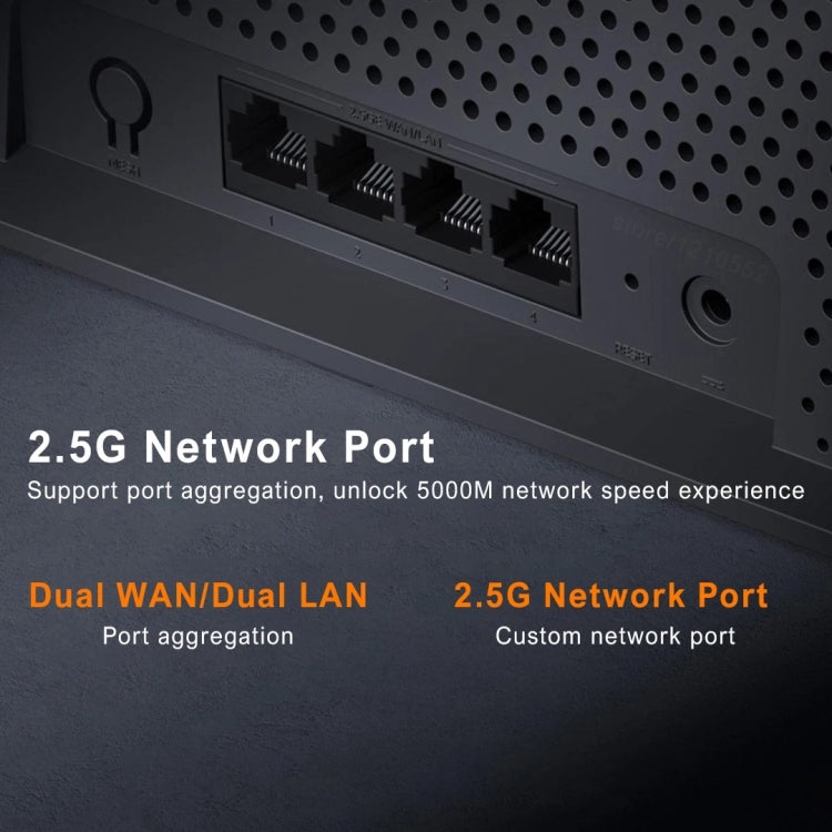 เราเตอร์ Xiaomi BE6500 WiFi 7 2.4GHz 5.0GHz สองย่านความถี่ 4 คอร์ พอร์ต 2.5G ปลั๊กสหรัฐอเมริกา BE6500