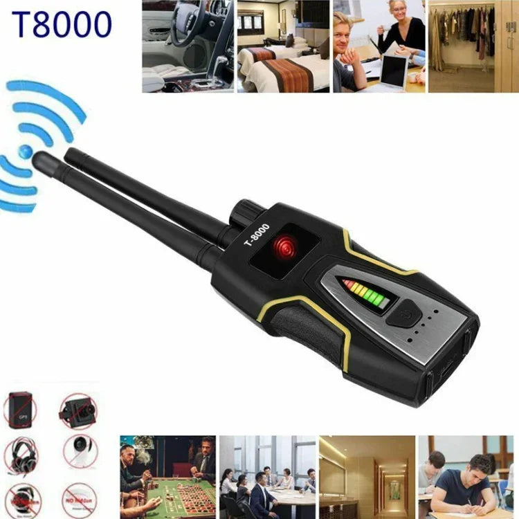 T-8000 เครื่องตรวจจับสัญญาณ RF เครื่องค้นหาเสียง GSM เครื่องสแกน GPS, T-8000 สีเงิน