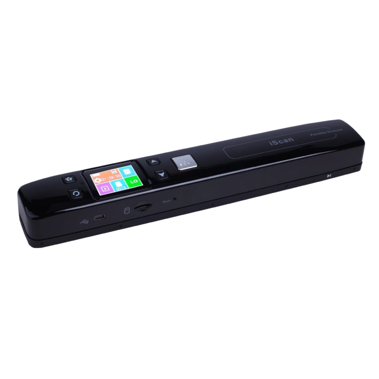 เครื่องสแกนเอกสารมือถือแบบลูกกลิ้งคู่ iScan02 พร้อมจอแสดงผล LED รองรับ 1050DPI / 600DPI / 300DPI / PDF / JPG / TF, iScan02 สีขาว, iScan02 สีดำ