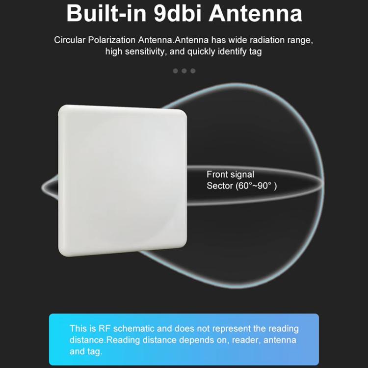 เครื่องอ่านบูรณาการ RFID UHF ระยะไกล 9dBi พร้อมชิป E710, สไตล์: โมดูลทำความร้อนอุณหภูมิคงที่ในตัว, โมดูลทำความร้อนอุณหภูมิคงที่ในตัว
