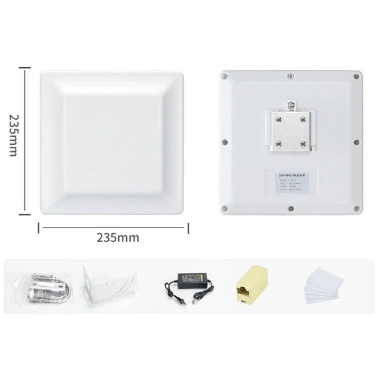 เครื่องอ่าน/เขียน RFID แท็กอิเล็กทรอนิกส์ UHF พร้อมเสาอากาศ 7dbi แบบบูรณาการ, รูปแบบ: พอร์ต RS232, พอร์ต RS232