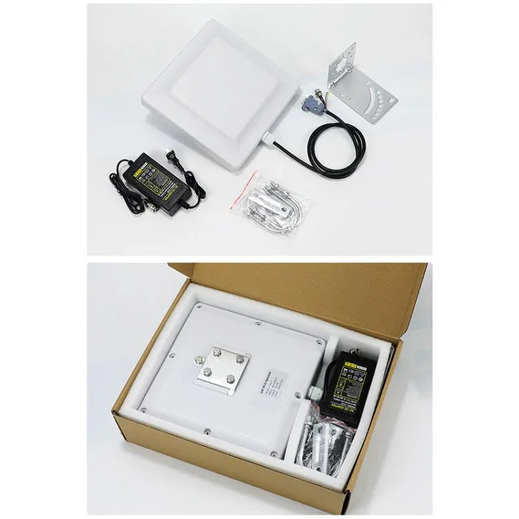 เครื่องอ่าน/เขียน RFID แท็กอิเล็กทรอนิกส์ UHF พร้อมเสาอากาศ 7dbi แบบบูรณาการ, รูปแบบ: พอร์ต RS232, พอร์ต RS232