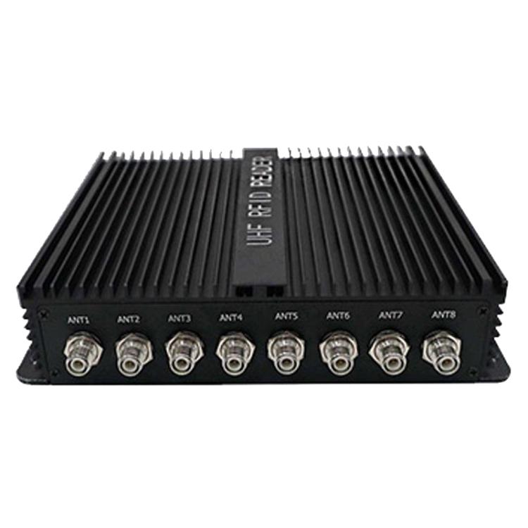 เครื่องอ่าน/เขียน RFID UHF แบบแยกส่วน 8 ช่องสัญญาณ พร้อมพอร์ตอีเธอร์เน็ต/อนุกรม สำหรับจัดการคลังสินค้าและระบุแท็กอิเล็กทรอนิกส์ในงานอุตสาหกรรม, เครื่องอ่าน RFID