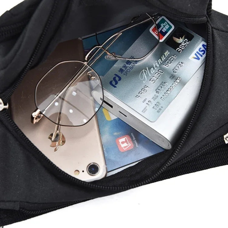 กระเป๋าคาดอกกันน้ำ สีพื้น หลายช่องใช้งานได้หลากหลาย กระเป๋าคาดเอวกีฬา