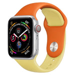 สายรัดนาฬิกาซิลิโคนสองสีสำหรับ Apple Watch Series 3 & 2 & 1 ขนาด 42 มม. (ฟ้าอ่อน+ชมพูอ่อน)