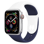 สายรัดนาฬิกาซิลิโคนสองสี สำหรับ Apple Watch Series 3 & 2 & 1 38 มม. (ขาว+แดง)