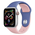 สายรัดนาฬิกาซิลิโคนสองสี สำหรับ Apple Watch Series 3 & 2 & 1 38 มม. (ขาว+แดง)