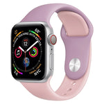 สายรัดนาฬิกาซิลิโคนสองสี สำหรับ Apple Watch Series 3 & 2 & 1 38 มม. (ขาว+แดง)