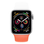 สายรัดนาฬิกาซิลิโคนสองสี สำหรับ Apple Watch Series 3 & 2 & 1 38 มม. (ขาว+แดง)