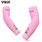ปลอกแขนกันแดดผ้าไหมน้ำแข็ง PGM กอล์ฟ สำหรับผู้ชายและผู้หญิง (สีชมพู ขนาด XXL), M, L, XL, XXL