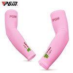 ปลอกแขนกันแดดผ้าไหมน้ำแข็ง PGM กอล์ฟ สำหรับผู้ชายและผู้หญิง (สีชมพู ขนาด XXL), M, L, XL, XXL