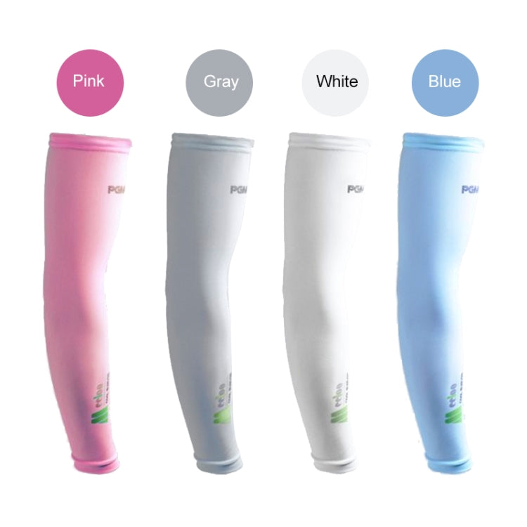 ปลอกแขนกันแดดผ้าไหมน้ำแข็ง PGM กอล์ฟ สำหรับผู้ชายและผู้หญิง (สีชมพู ขนาด XXL), M, L, XL, XXL