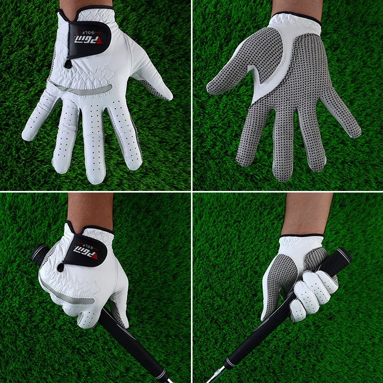 ถุงมือกอล์ฟ PGM หนังแกะกันลื่นสำหรับผู้ชาย (ขนาด: 27-มือขวา), มือซ้าย, มือขวา