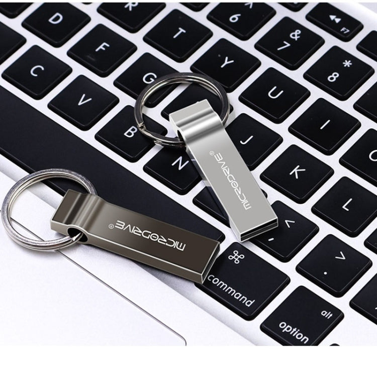 MicroDrive แฟลชไดรฟ์ USB 2.0 โลหะ 4GB พร้อมพวงกุญแจ, 4GB