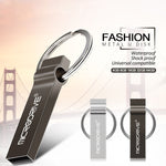 MicroDrive แฟลชไดรฟ์ USB 2.0 โลหะ 4GB พร้อมพวงกุญแจ, 4GB