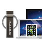 MicroDrive แฟลชไดรฟ์ USB 2.0 โลหะ 4GB พร้อมพวงกุญแจ, 4GB