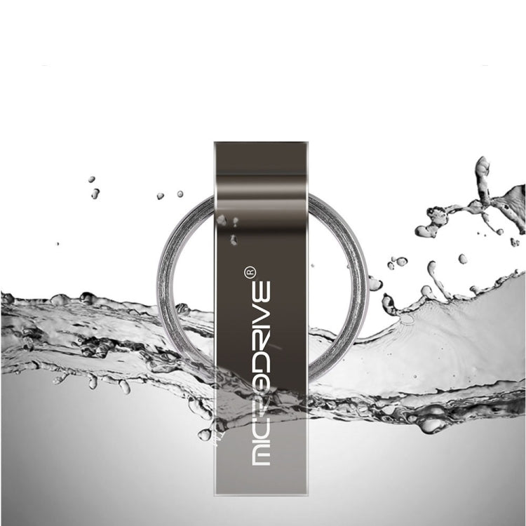 MicroDrive แฟลชไดรฟ์ USB 2.0 โลหะ 4GB พร้อมพวงกุญแจ, 4GB