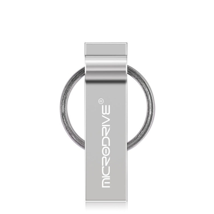 MicroDrive แฟลชไดรฟ์ USB 2.0 โลหะ 4GB พร้อมพวงกุญแจ, 4GB