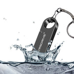 MicroDrive แฟลชไดรฟ์ USB 2.0 โลหะกันน้ำความเร็วสูง 16GB (สีเทา), 16GB