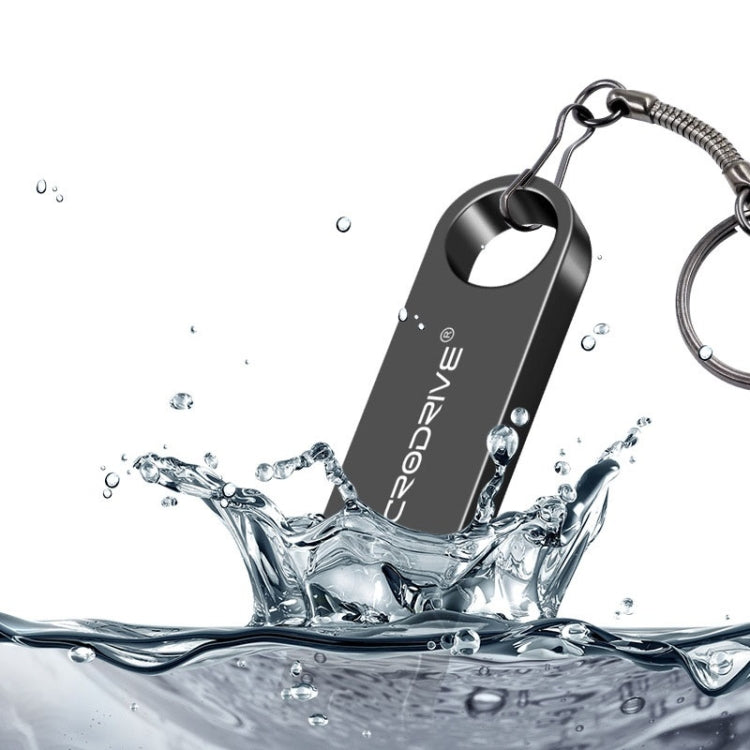 MicroDrive แฟลชไดรฟ์ USB 2.0 โลหะกันน้ำความเร็วสูง 16GB (สีเทา), 16GB