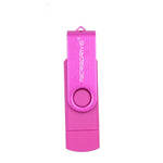MicroDrive 32GB USB 2.0 คอมพิวเตอร์มือถือใช้งานคู่ หมุนได้ OTG แฟลชไดรฟ์โลหะ, 32GB