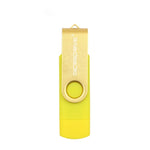MicroDrive 32GB USB 2.0 คอมพิวเตอร์มือถือใช้งานคู่ หมุนได้ OTG แฟลชไดรฟ์โลหะ, 32GB