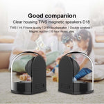 ลำโพงสเตอริโอไร้สาย True 3D TWS แบบแม่เหล็ก พร้อมระบบเสียงรอบทิศทาง HiFi และตัวเครื่องโปร่งใสเต็มรูปแบบสำหรับใช้ในบ้าน
