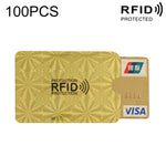 ซองใส่บัตรเครดิต บัตรประจำตัว บัตรธนาคาร ป้องกัน RFID ฟอยล์อลูมิเนียม 100 ชิ้น ขนาด: 9 x 6.3 ซม.