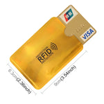 ซองใส่บัตรเครดิต บัตรประจำตัว บัตรธนาคาร ป้องกัน RFID ฟอยล์อลูมิเนียม 100 ชิ้น ขนาด: 9 x 6.3 ซม.